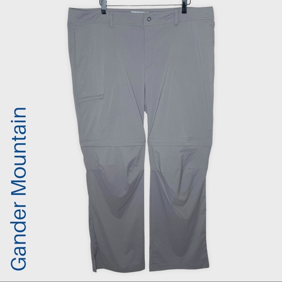 Gray Convertible Zip Off Hiking Pants 